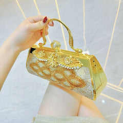 Handmade rhinestone Dinner bag Cocktail Dress Bag Hand-held skew party